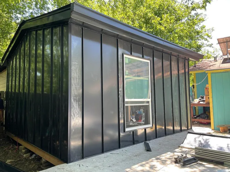 Black standing seam metal wall panels for Metal Roof Installation in Kimberly